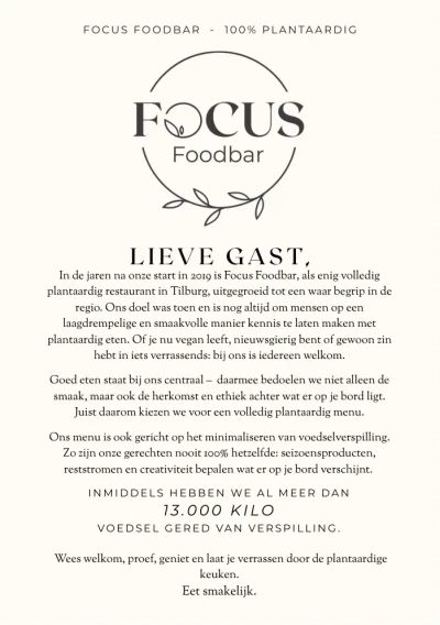 View menu Focus Foodbar