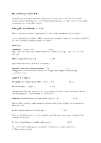 Bekijk menu Jasmijn & ik