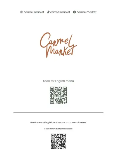 Bekijk menu Carmel Market