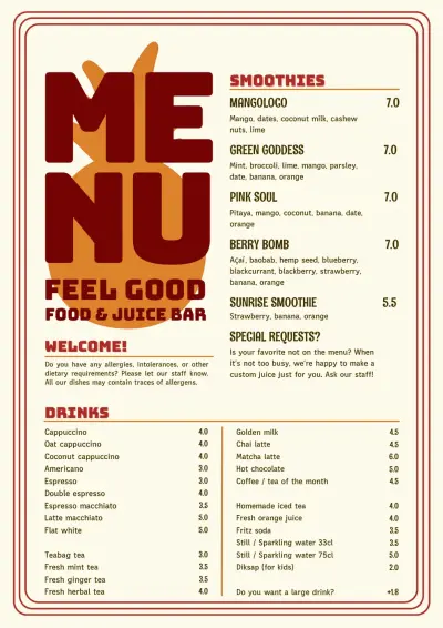 View menu Feel Good