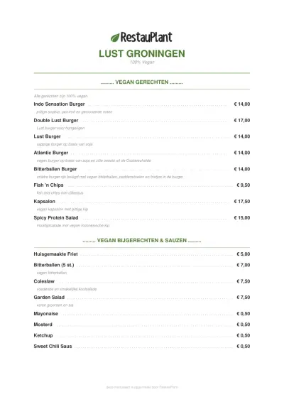 Bekijk menu Lust