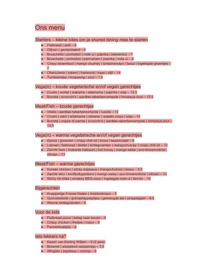 Bekijk menu BUUV