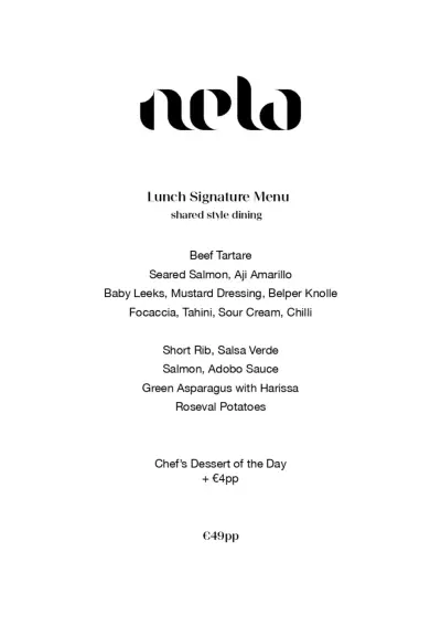 Bekijk menu Nela Restaurant