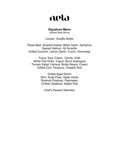 Bekijk menu Nela Restaurant