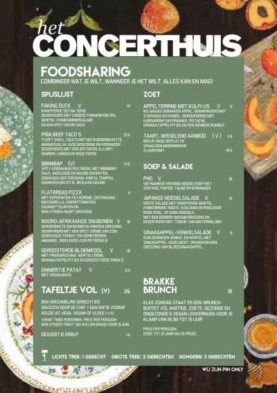 View menu Het Concerthuis