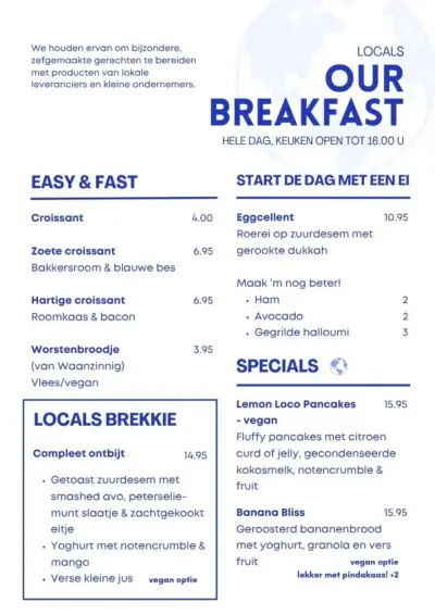 Bekijk menu Café Locals