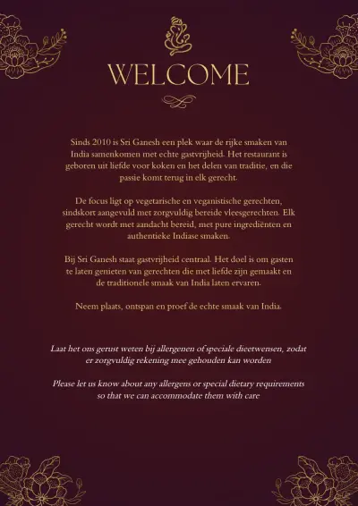 View menu Sri Ganesh