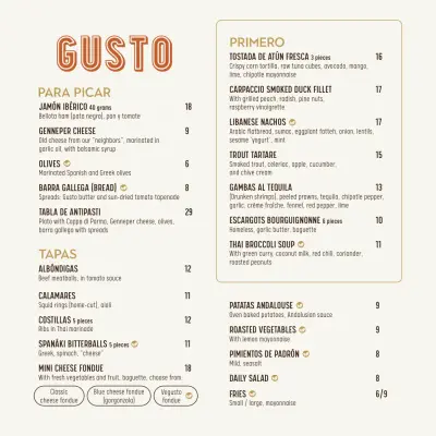 View menu GUSTO-040