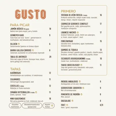 View menu GUSTO-040