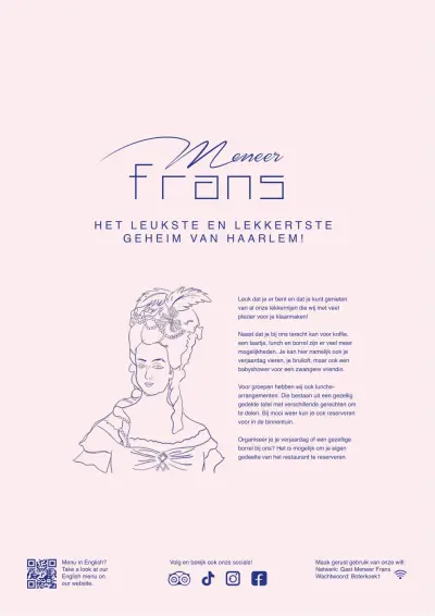 Bekijk menu Meneer Frans