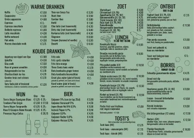 View menu Kweekcafé