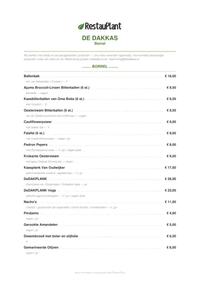 View menu DeDAKKAS