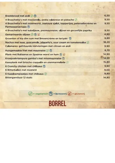 View menu De Boterhal