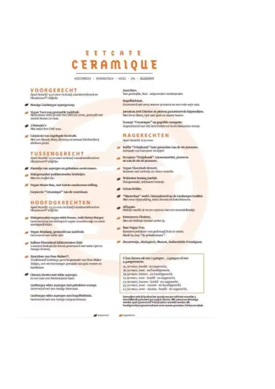 Bekijk menu Eetcafe Ceramique
