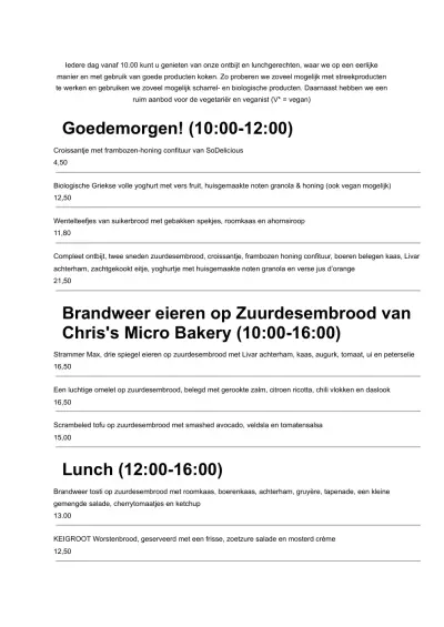 Bekijk menu De Brandweerkantine
