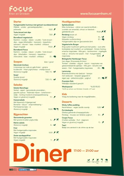 Bekijk menu Focus