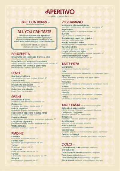 Bekijk menu Aperitivo Leiden