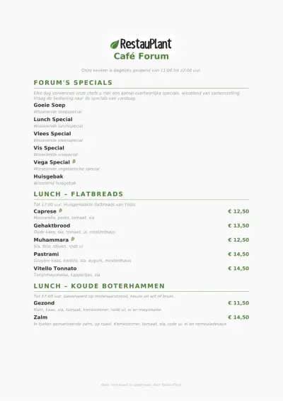 View menu Café Forum
