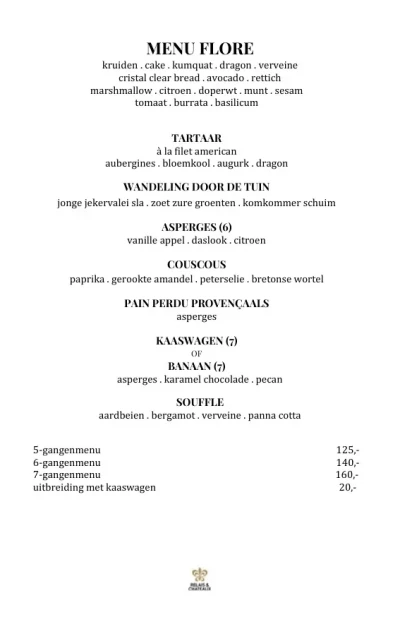 Bekijk menu Château Neercanne