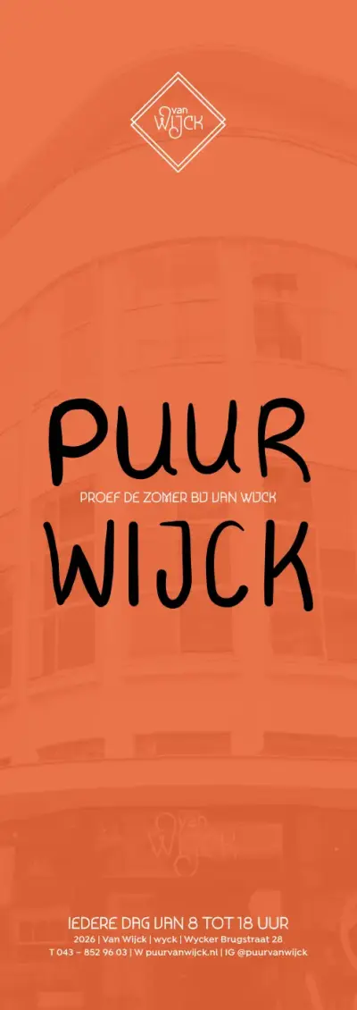 Bekijk menu Van Wijck