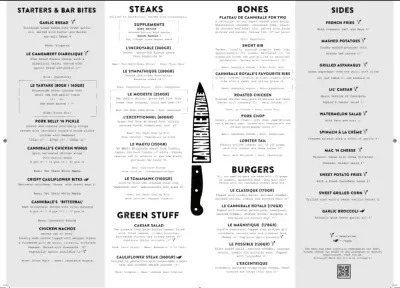 View menu Cannibale Royale Handboogstraat