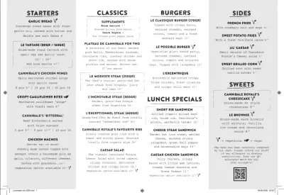 View menu Cannibale Royale Handboogstraat