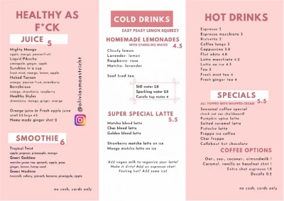 Bekijk menu Olivia's Maastricht