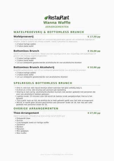 Bekijk menu WannaWaffle