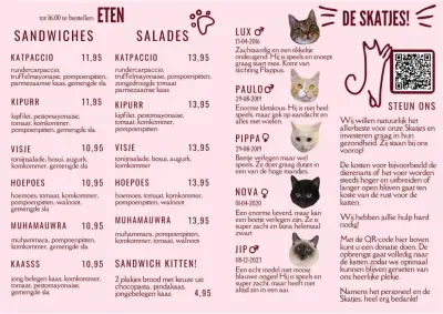 View menu Kattencafé Skatjes