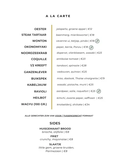 Bekijk menu Restaurant In Den Doofpot
