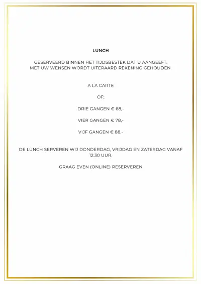 Bekijk menu Restaurant In Den Doofpot