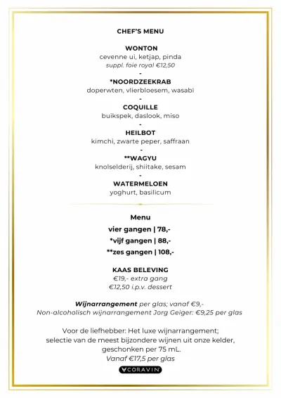 Bekijk menu Restaurant In Den Doofpot