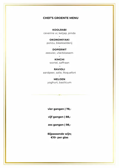 Bekijk menu Restaurant In Den Doofpot