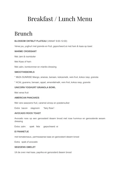 View menu Blossom by Kleine Planeet