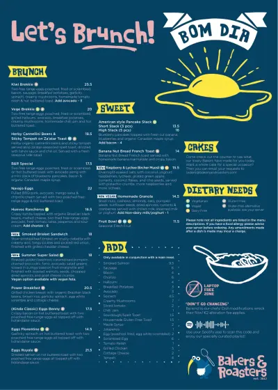 Bekijk menu Bakers and Roasters - Centrum 