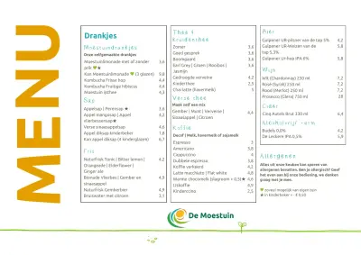 Bekijk menu De Moestuin